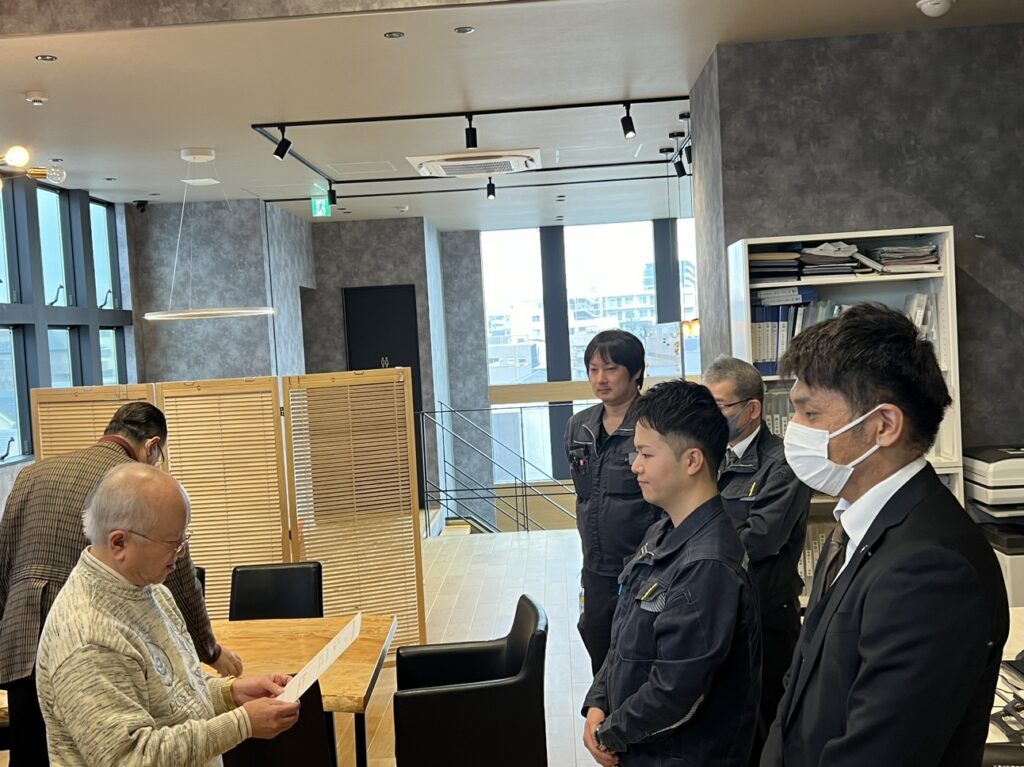 関西支店１２条点検研修及び辞令交付